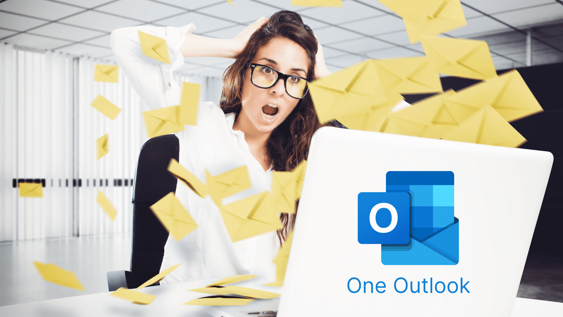 one outlook Impiegata inondata di posta elettronica