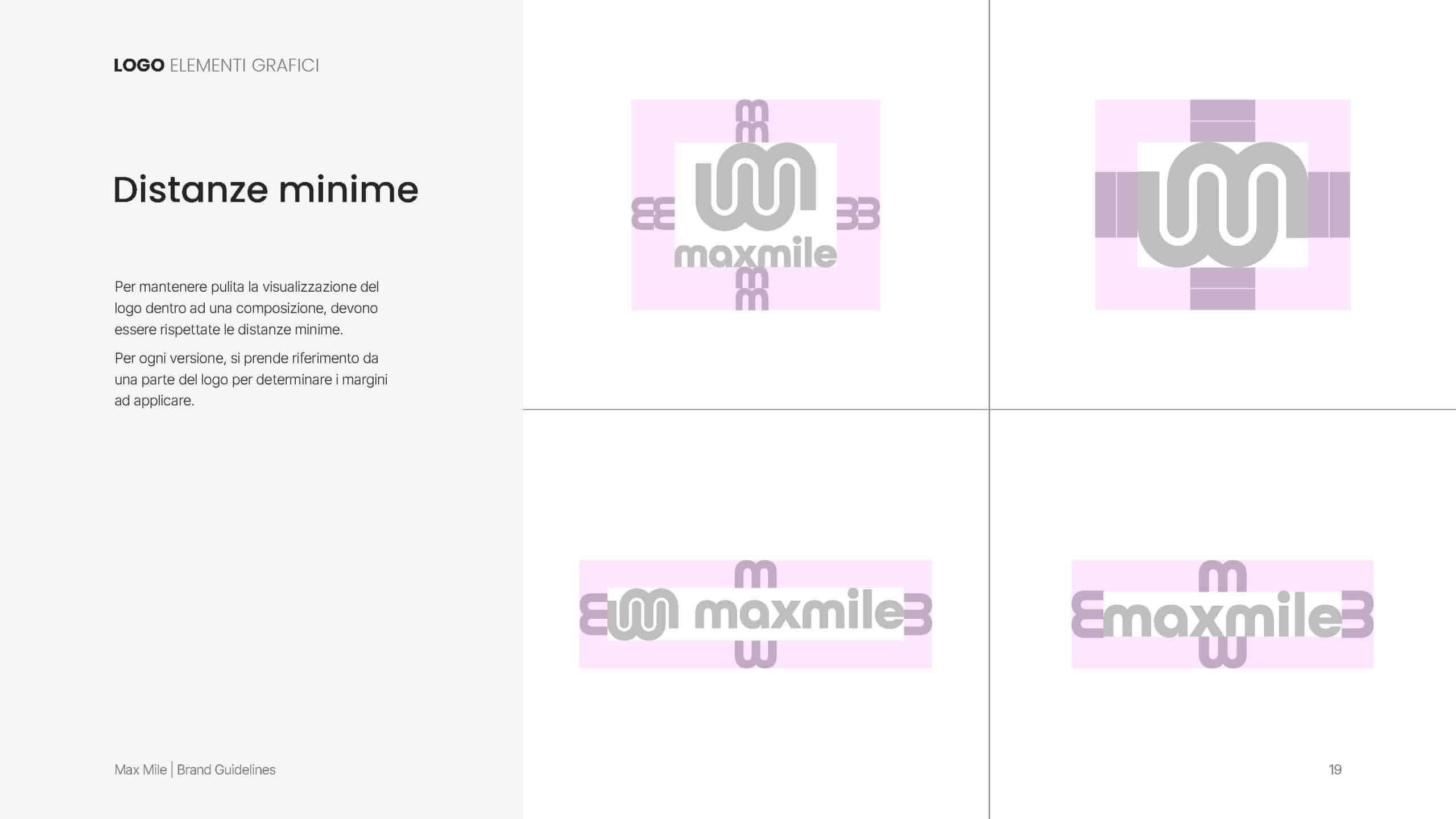 Manuale di identità visiva Max Mile - pag. 19