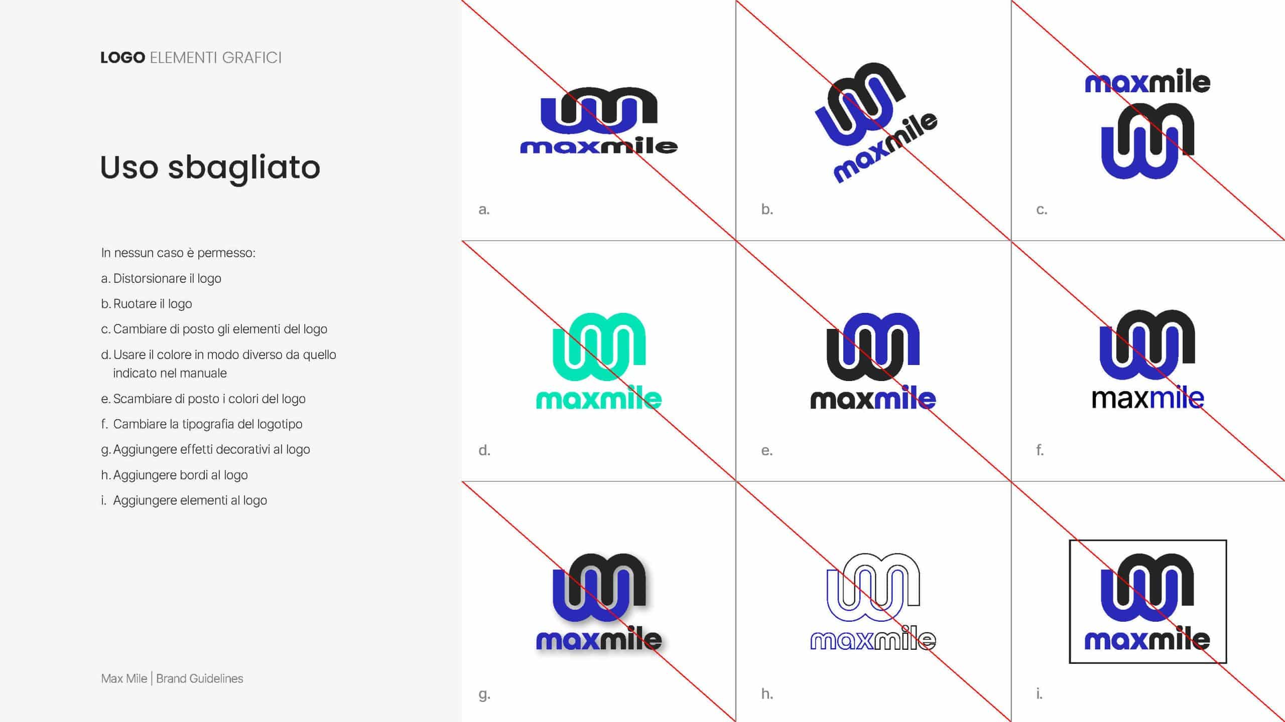Manuale di identità visiva Max Mile - pag. 24