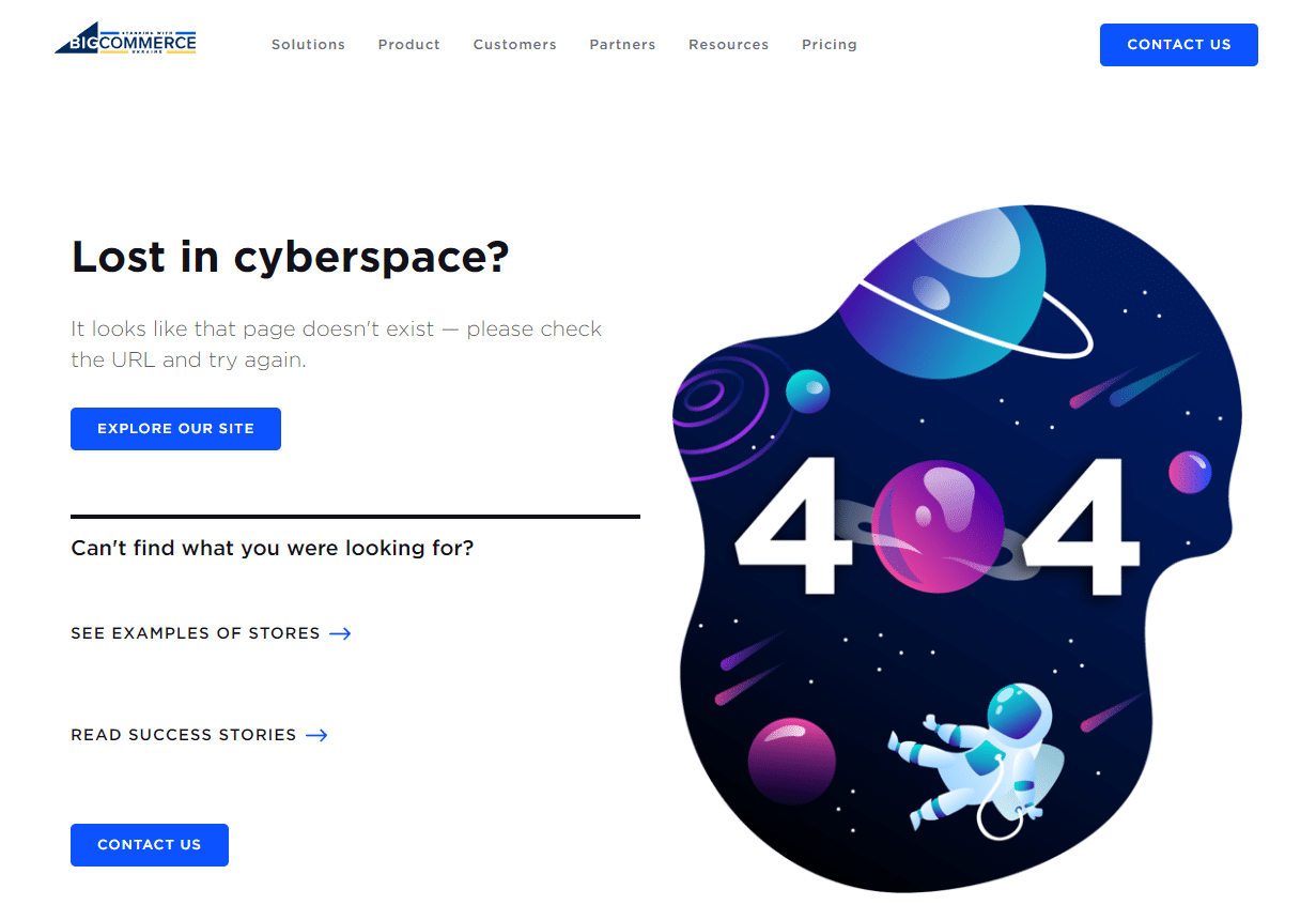 Pagina 404 sito BigCommerce