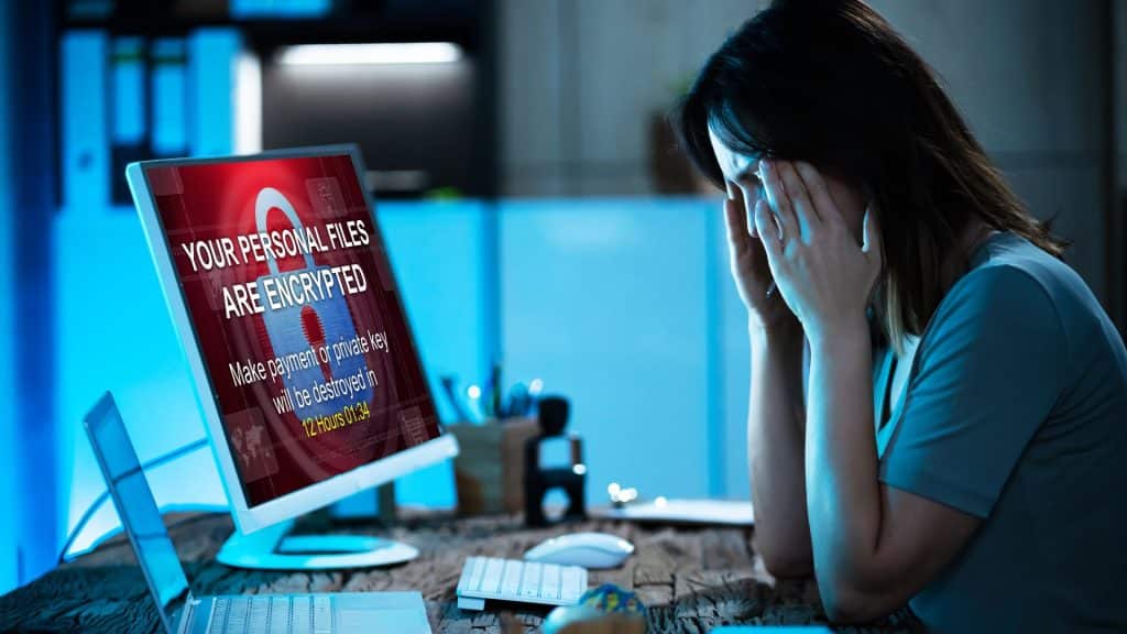Schermata con dati inaccessibili: una conseguenza deli attacchi informatici