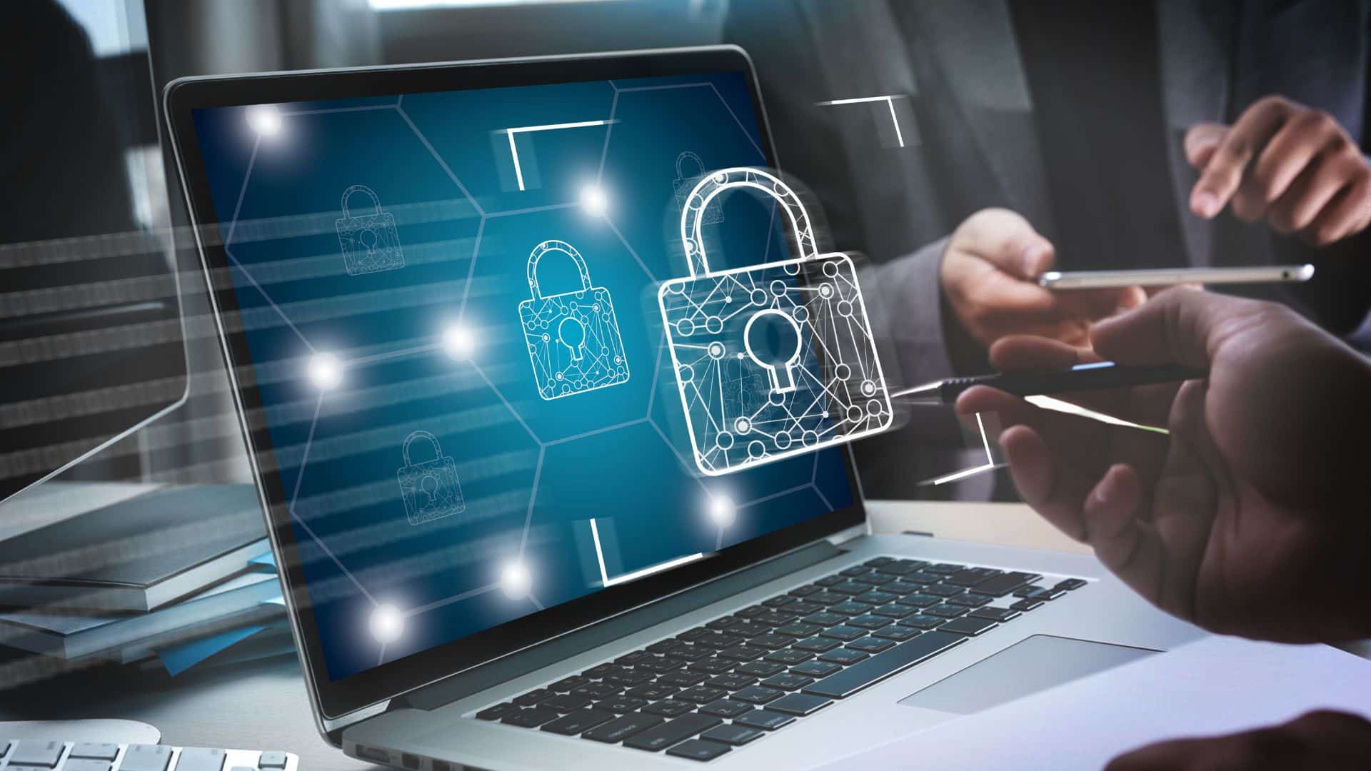 Notebook messo in sicurezza con la prevenzione degli attacchi informatici