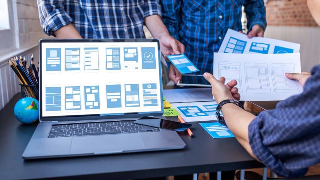 schemi di design dell'interfaccia utente di un progetto web