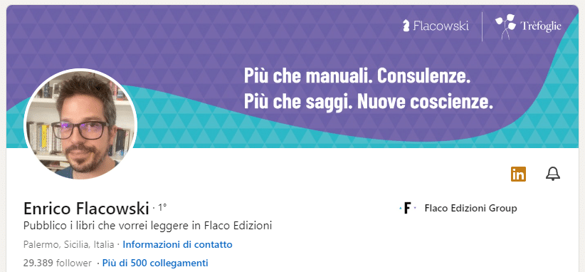 Profilo LinkedIn di Enrico Flakowski