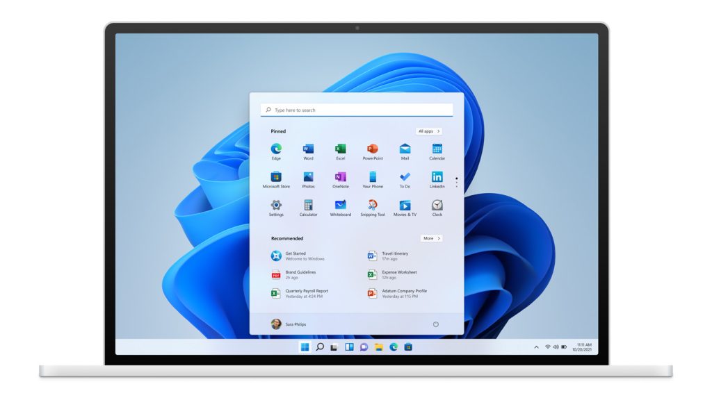 Il nuovo sistemi di pannelli di Windows 11